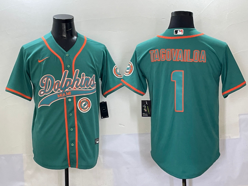Men 2025 NFL Nike Miami Dolphins 1 Tagovailoa green jerseys style 6